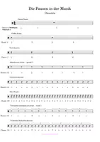 Vorschau - Arbeitsblätter - Übersicht der wichtigsten Pausen in der Musik - Deckblatt