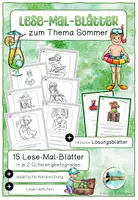 Vorschau - Arbeitsblätter - Lese-Mal-Blätter zum Thema Sommer - Deckblatt