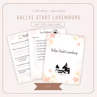 Vorschau - Arbeitsblätter - Rallye Stadt Luxemburg mit Challenges - Deckblatt