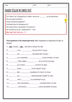 Vorschau - Arbeitsblätter - Fragen im simple past/Questions in the simple past - Deckblatt