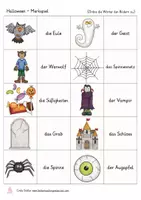 Vorschau - Spiele - Halloween Wortschatz zuordnen Deutsch - Seite 3