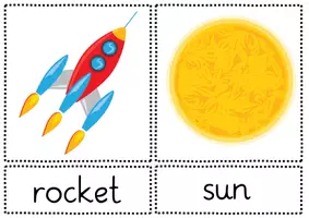 Vorschau - Bildkarten - Space Flashcards - Seite 1