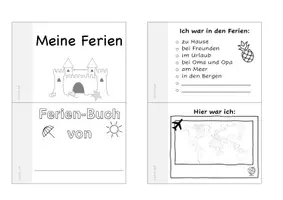 Vorschau - Arbeitsblätter - Meine Ferien - Sommerferien-Buch zum Schulstart - Seite 1
