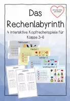 Vorschau - Spiele - Das Rechenlabyrinth - Interaktives Kopfrechenspiel - Deckblatt