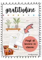 anteprima - Esercizi - ATTIVITÀ PER LAVORARE SULLA GRATITUDINE - APPRENDIMENTO SOCIO-EMOTIVO. - Pagina di copertina