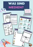 Vorschau - Arbeitsblätter - Was sind Medien? Material zur Einführung in die Medien! Infotexte, Arbeitsblätter, Reflexion - Deckblatt
