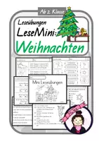 Vorschau - Arbeitsblätter - Lese-Mini WEIHNACHTEN | Leseübungen - Deckblatt