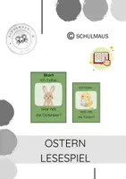 Vorschau - Spiele - Ostern Lesespiel - Deckblatt
