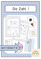 Vorschau - Arbeitsblätter - Die Zahl 1 (1. Klasse und Vorschule) - Deckblatt