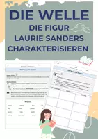 Vorschau - Arbeitsblätter - Die Welle: Die Figur Laurie Sanders charakterisieren - Deckblatt