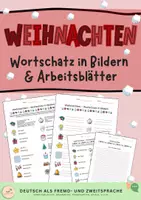 Vorschau - Arbeitsblätter - Materialset: Wörter in Bildern - Herbst, Winter, Weihnachten - Seite 1