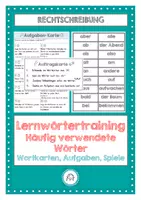 Vorschau - Arbeitsblätter - Lernwörter- Training: die häufigsten Wörter der deutschen Sprache - Deckblatt