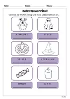 Vorschau - Arbeitsblätter - Deutsch/DAZ/DAF Worträtsel Halloween - Seite 1
