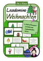 Vorschau - Spiele - Lesedomino WEIHNACHTEN | Freiarbeit - Deckblatt