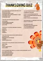 Vorschau - Arbeitsblätter - Quiz: Thanksgiving, Erntedank: Bewegte Schule - Seite 1