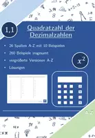 Vorschau - Arbeitsblätter - Quadratzahl der Dezimalzahlen | Mathematik | 26 Spalten - Deckblatt