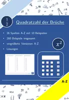 Vorschau - Arbeitsblätter - Quadratzahl der Brüche | Mathematik | 26 Spalten - Deckblatt