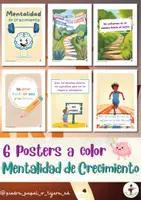 Vista previa - Decoración del aula - Posters "Mentalidad de Crecimiento". Autoestima - Portada