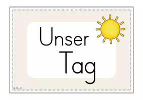 Vorschau - Poster - Tagestransparenz für die Grundschule - Tafelkarten (beige) - Seite 2