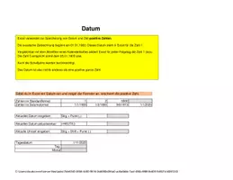 Vorschau - Stundenentwürfe - Tabellenkalkulation - Funktionen Datum und Uhrzeit in Excel - Seite 1