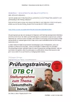 Vorschau - Unterrichtsreihen - Lernen mit Uwe: Deutsch-Test für den Beruf C1 Schreiben Gesundheitsbonus - Deckblatt