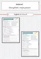 Vorschau - Arbeitsblätter - Übungsblatt: simple present - Deckblatt