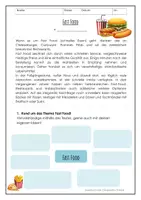 Vorschau - Stundenentwürfe - Fast Food vs. selbst hergestellt 2 UEs - Seite 1