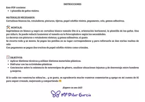 Vista previa - Manualidades / Dibujos para colorear - GAFAS VIOLETA - 25N Y 8M - ARTÍSTICA - página 2