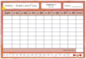 Vorschau - Spiele - Mathematik Stadt-Land-Fluss Addition und Subtraktion ZR100 - Seite 2