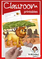 Vorschau - Arbeitsblätter - Fabel Maus Löwe Rollenspiel mit Stabpuppen - Deckblatt