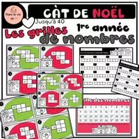 Aperçu - Cartes / Images - Cartes à tâches Les grilles de nombres jusqu'à 40 Noël - Page de couverture
