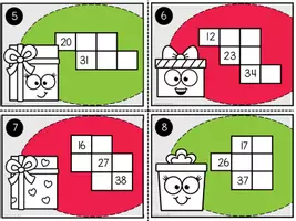 Aperçu - Cartes / Images - Cartes à tâches Les grilles de nombres jusqu'à 40 Noël - Page 2