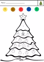 Vorschau - Arbeitsblätter - Malen nach Zahlen - Weihnachten - Seite 2