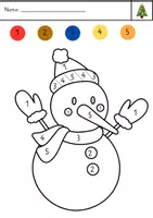 Vorschau - Arbeitsblätter - Malen nach Zahlen - Weihnachten - Seite 3