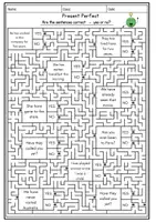 Vorschau - Arbeitsblätter - Materialpaket - Grammar Maze (wachsendes Paket) - Seite 1