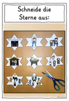 Vorschau - Mal- und Bastelvorlagen - Weihnachtsgeschichte Religion – Stern zum Aufhängen basteln - Seite 3