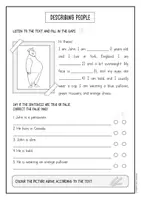 anteprima - Esercizi - Describing people listening exercise (inglese) - Pagina 1