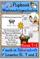 Vorschau - Mal- und Bastelvorlagen - Weihnachtsgeschichte Bibel Kl. 1-2 FLIPBOOK differenziert - Deckblatt
