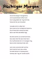 Vorschau - Arbeitsblätter - Gedichte im Stil des Barocks - Gedichtsanalyse - Deutsch - Seite 1