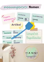 Vorschau - Spiele - Fliegenklatschen - Spiel : Nomen - zusammengesetzte Wörter - Rechtschreibung - Deckblatt