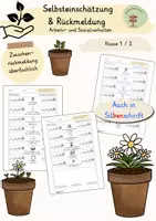 Vorschau - Arbeitsblätter - Selbsteinschätzung und Rückmeldung überfachlich Klasse 1 / 2 - Deckblatt