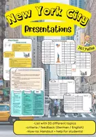 Vorschau - Arbeitsblätter - New York City: Presentations (Ab 7. Klasse) - Deckblatt