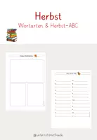 Vorschau - Arbeitsblätter - Herbstwörter und Herbst-ABC - Deckblatt