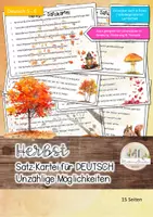 Vorschau - Arbeitsblätter - Herbst Satzkartei: Deutsch 5/6 gesamt - Deckblatt