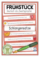 Vorschau - Fördermaterial/Inklusion - FRÜHSTÜCK Schlangensätze - Deckblatt