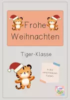Vorschau - Bildkarten - Weihnachten in deiner Tiger-Klasse - Deckblatt