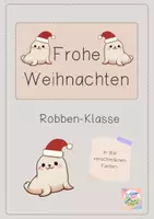 Vorschau - Bildkarten - Weihnachten in deiner Robben-Klasse - Deckblatt