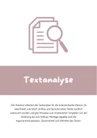 Vorschau - Merkblätter - Textanalyse HO - Deckblatt