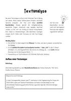 Vorschau - Merkblätter - Textanalyse HO - Seite 1
