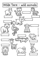 Vorschau - Arbeitsblätter - Wort-/ Bildkarten & Arbeitsblätter - Wortschatz - At the zoo / wild animals - Seite 3